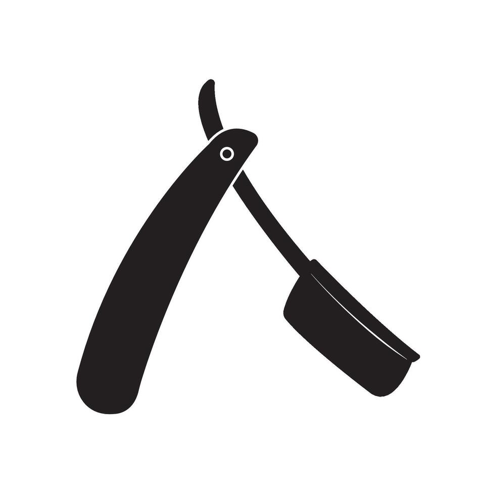 razor and mustache illustration design template vector