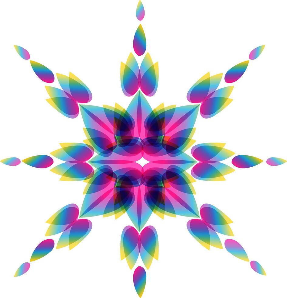 lotus flower in the style of stained glass vector