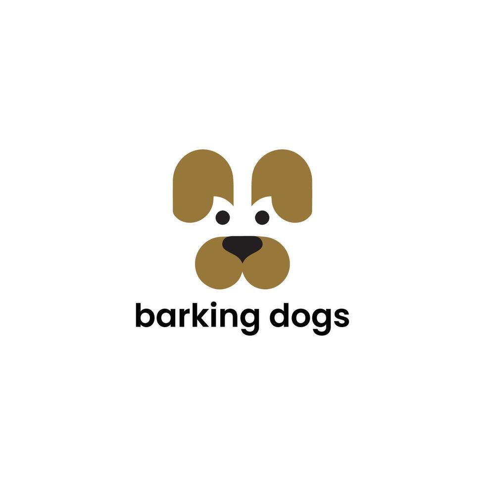 Barking Dog Logo Design Template. Free Download vector
