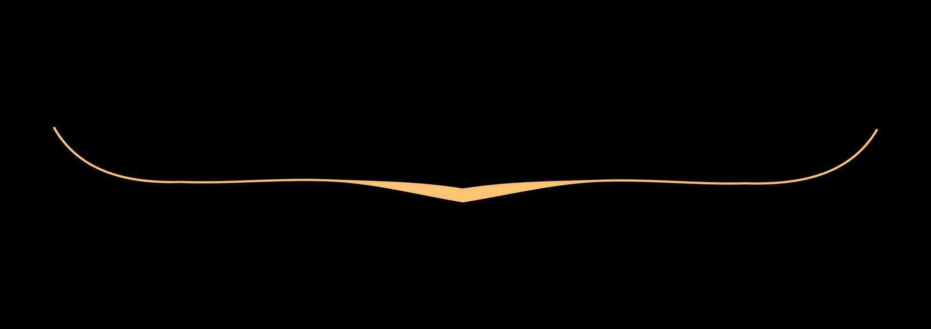 Gold border with elegant curls for premium and vintage style. vector