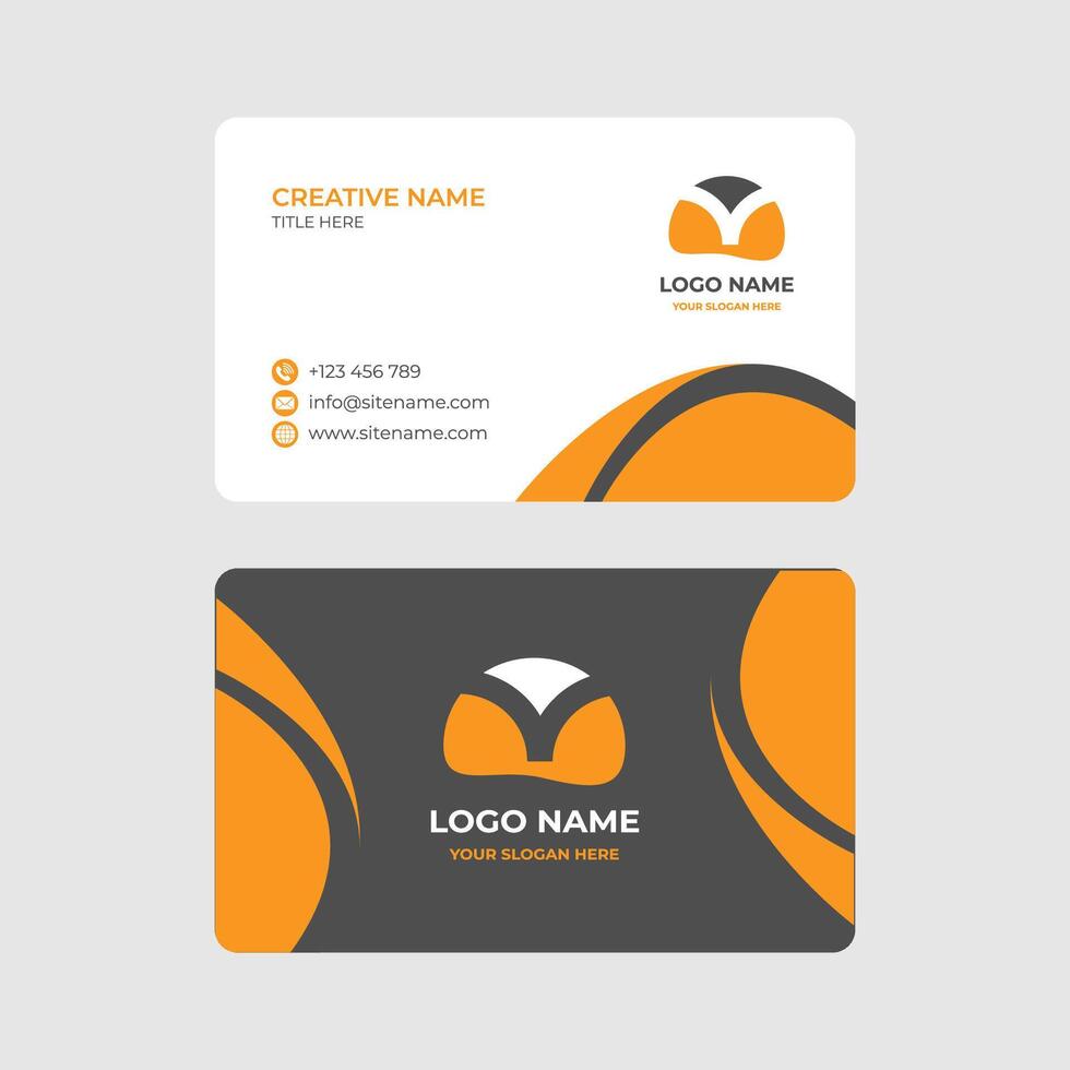 Professional Minimalist Business Card Design vector