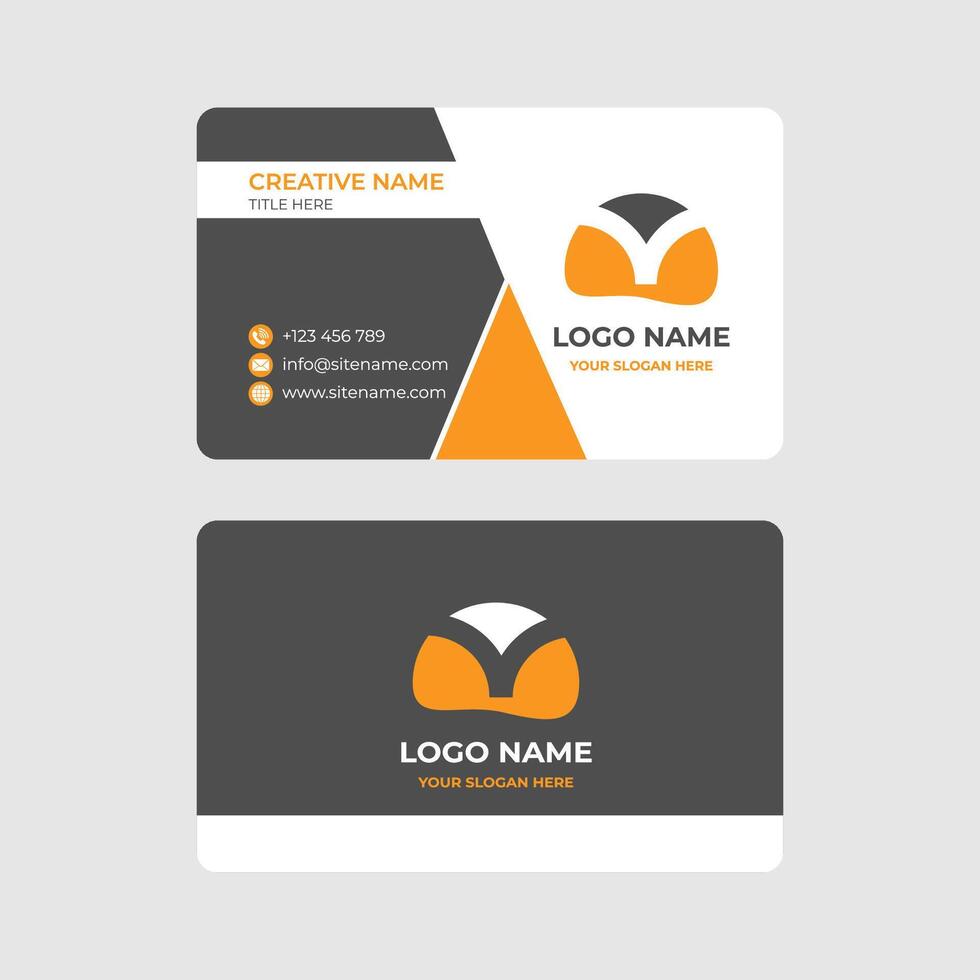 Simple Yet Creative Business Card Design vector