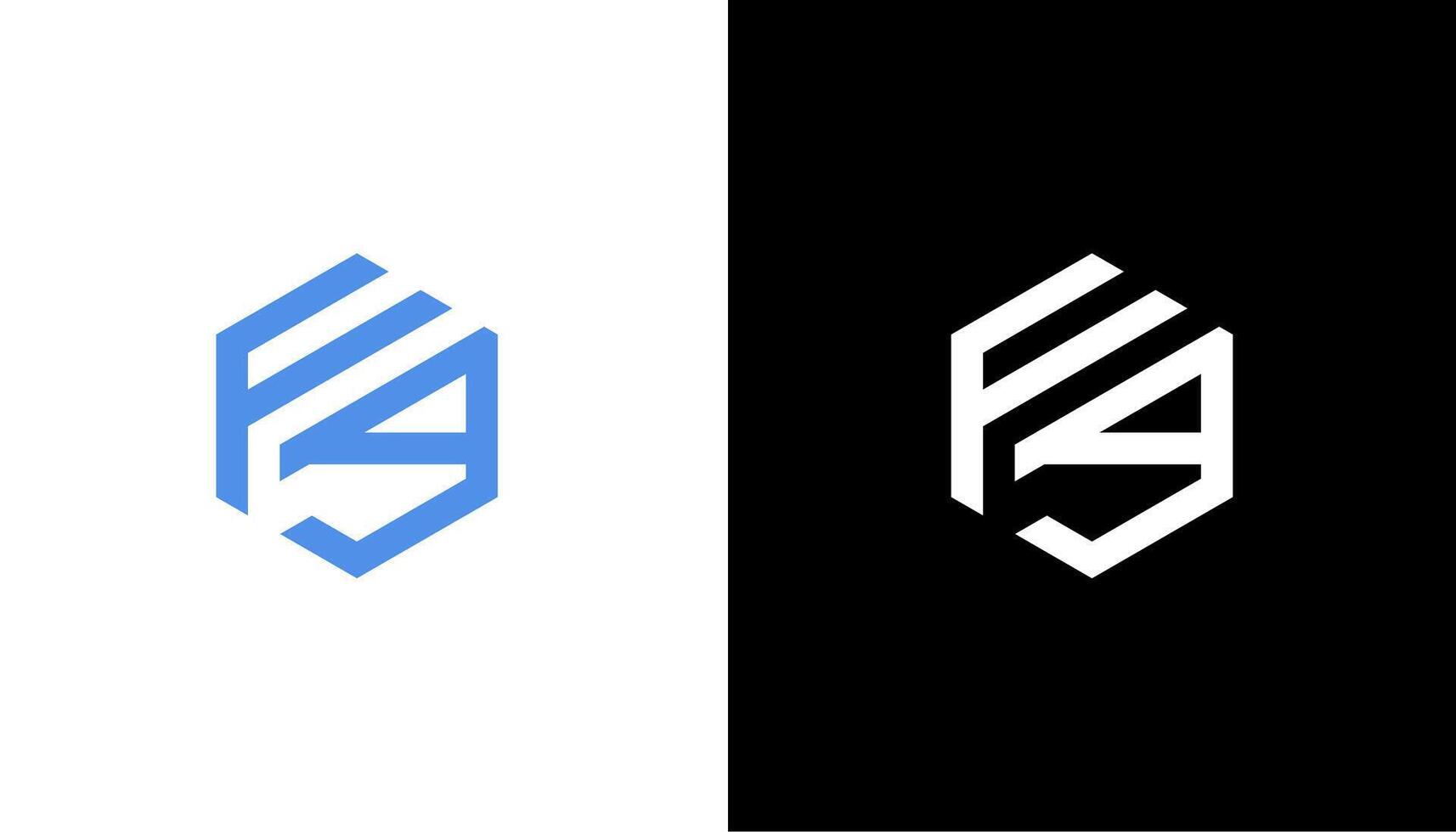 fa initial latter logo icon abstrack vector
