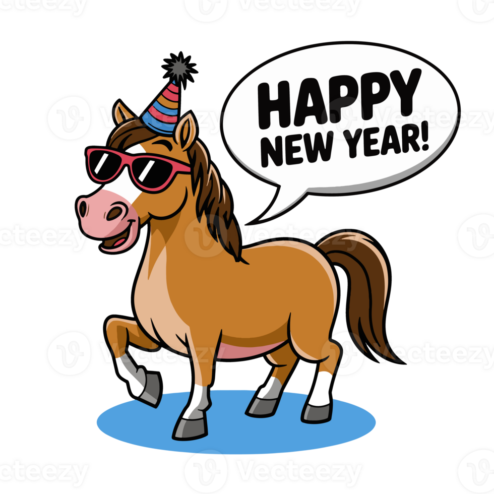 Funny Horse illustration png