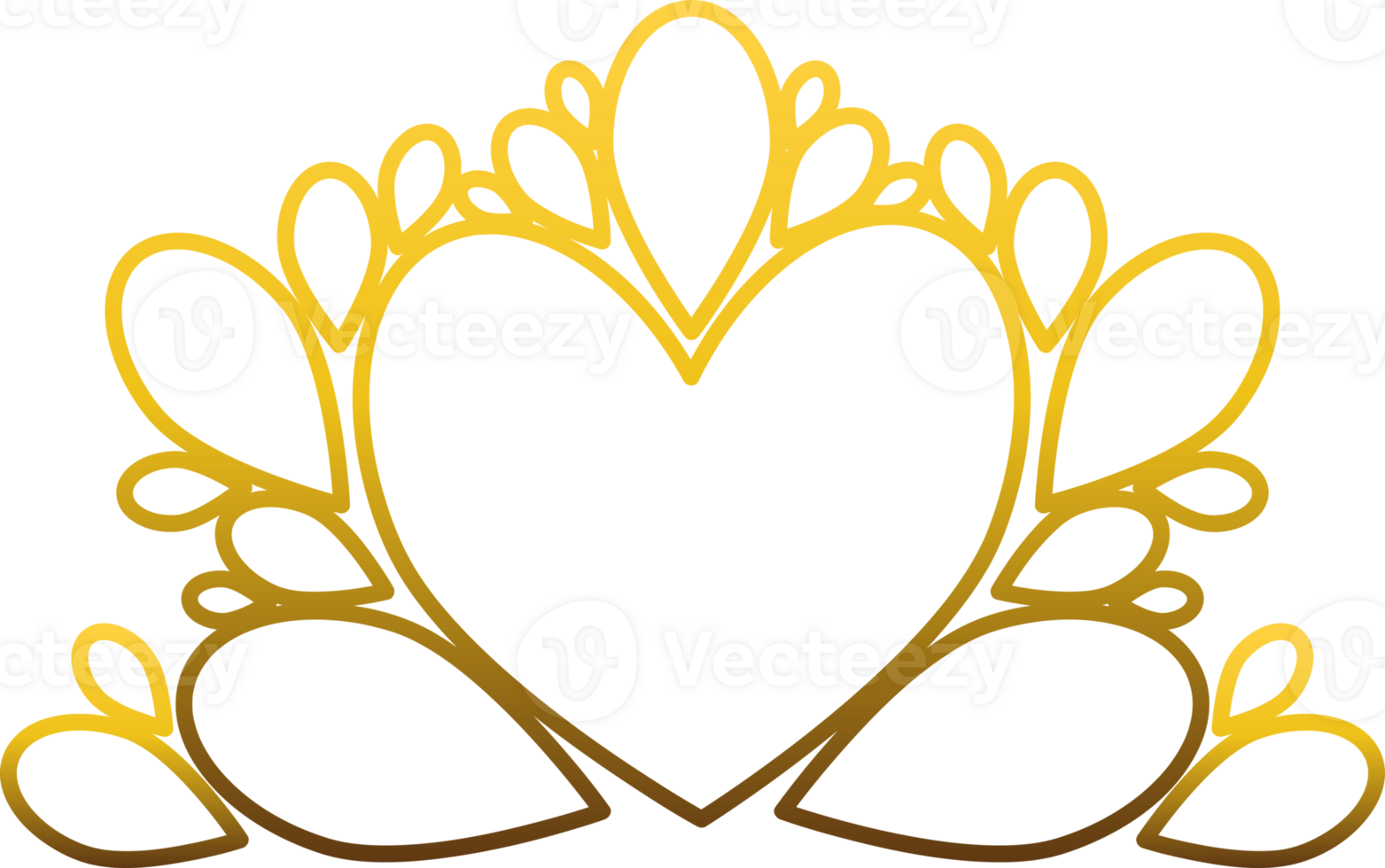 Gold Floral Art Piece png