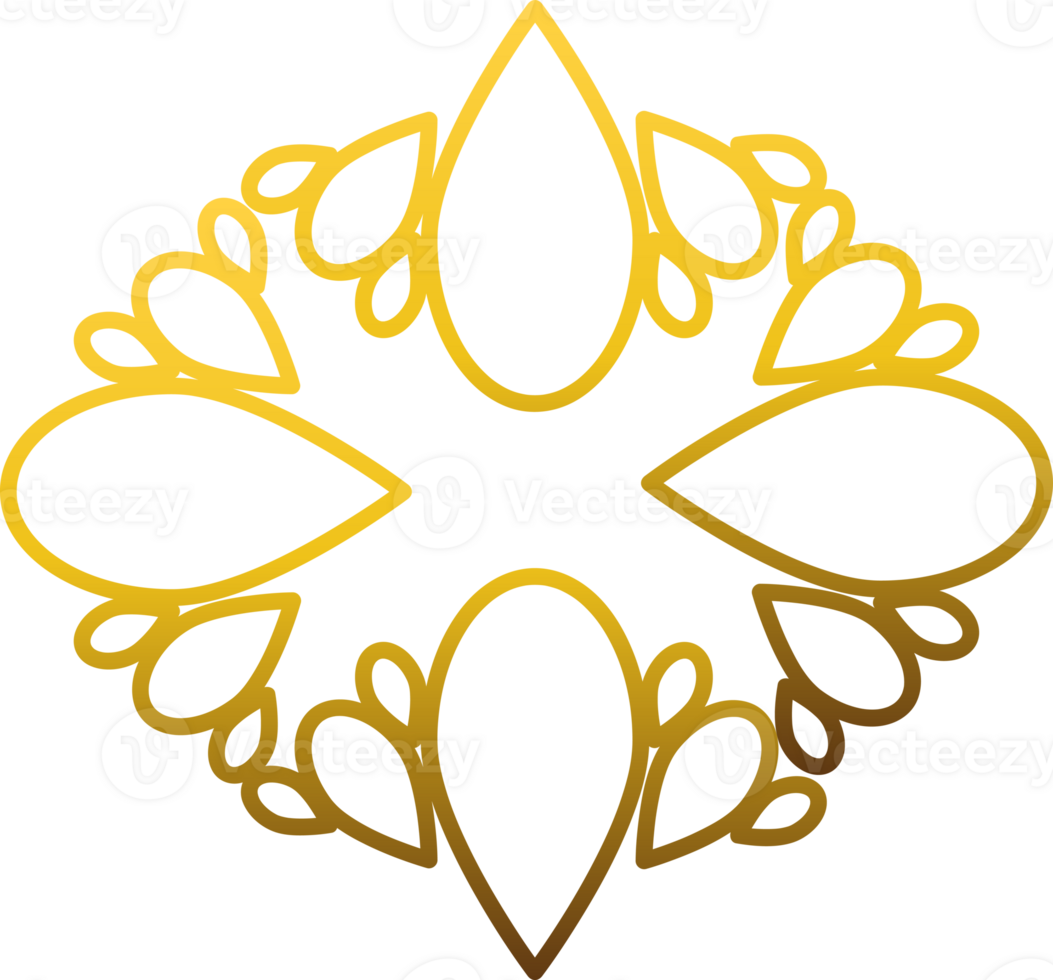 Golden Flower Blossom Ornament png