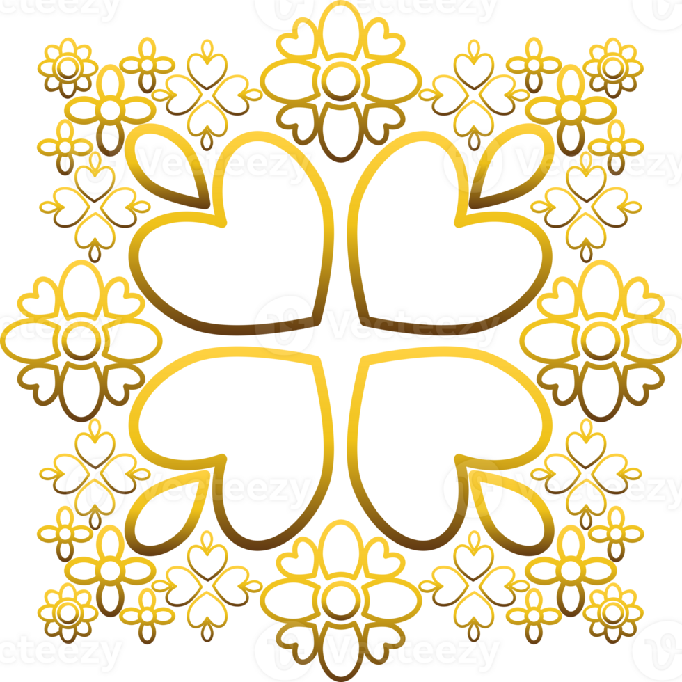 Delicate Gold Flower Embellishment png