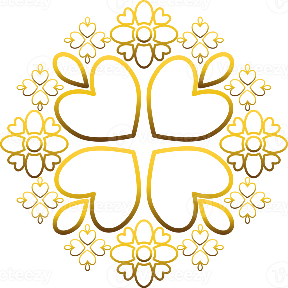 Timeless Gold Flower Art png