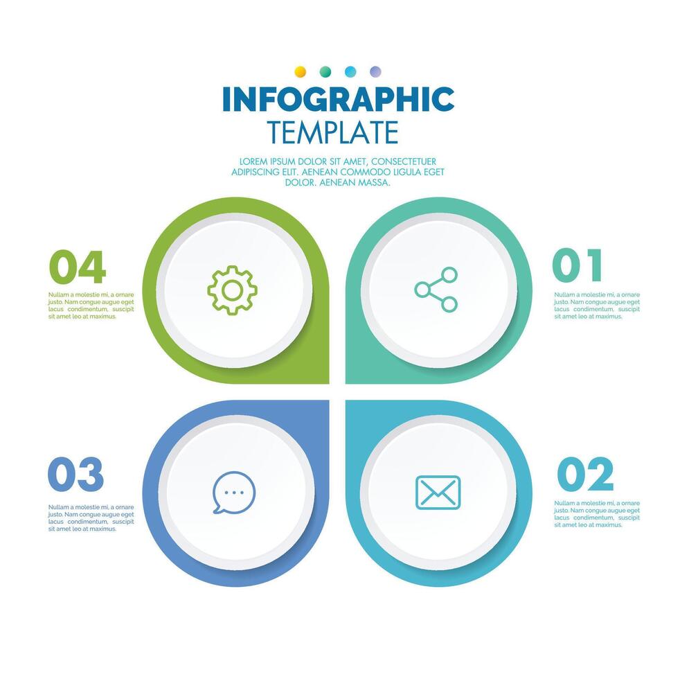 4 options infographic vector