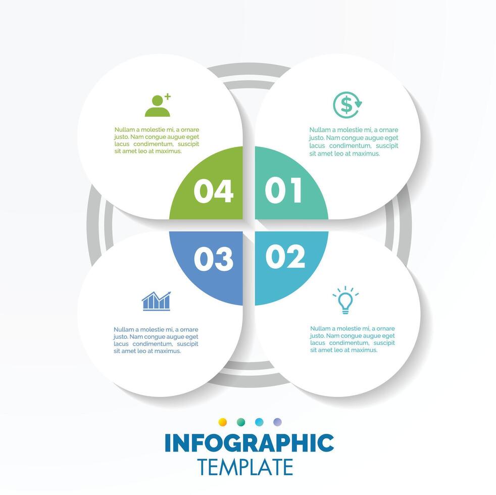 4 options infographic template vector