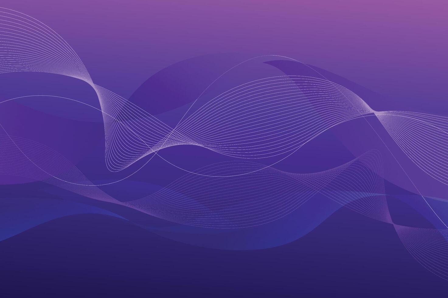 Abstract background template dark dynamic waving lines vector