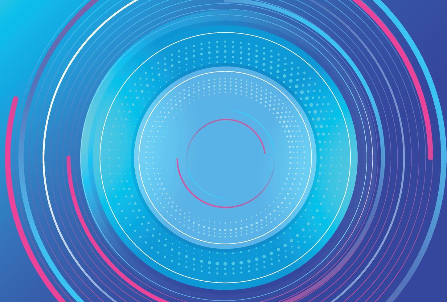 Abstract background template dynamic concentric circles vector