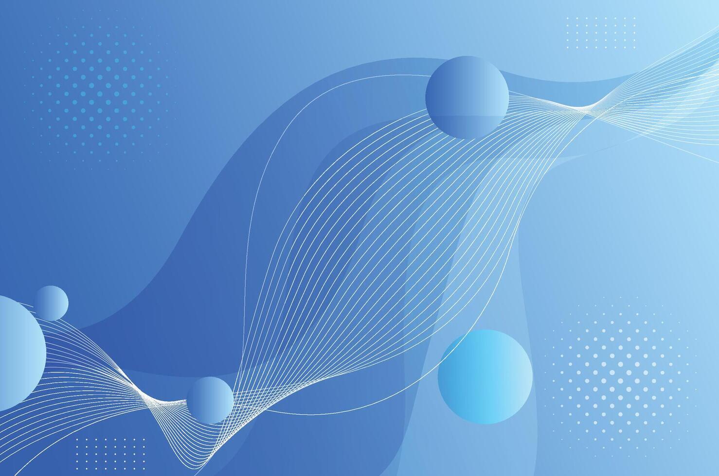 Blue wave Abstract background banner vector