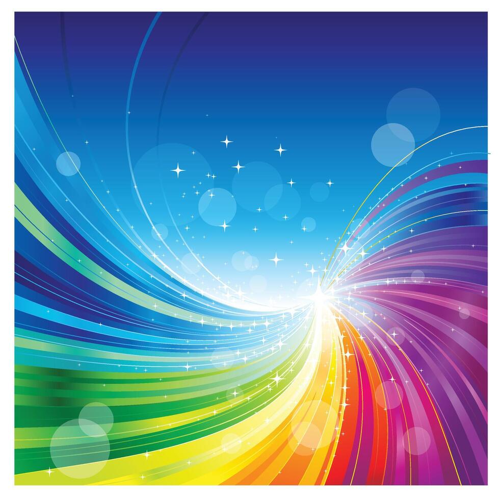 Abstract rainbow colors wave background vector