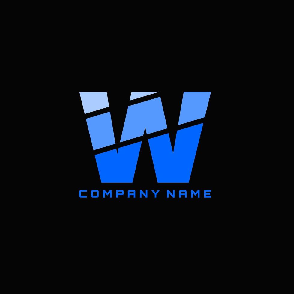 W letter abstract logo design vector