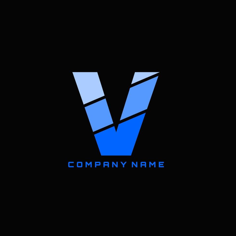 V letter logo design vector