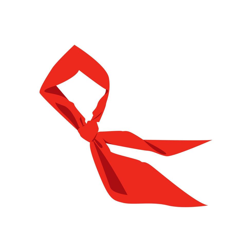 red scarf necktie cartoon element illustration vector