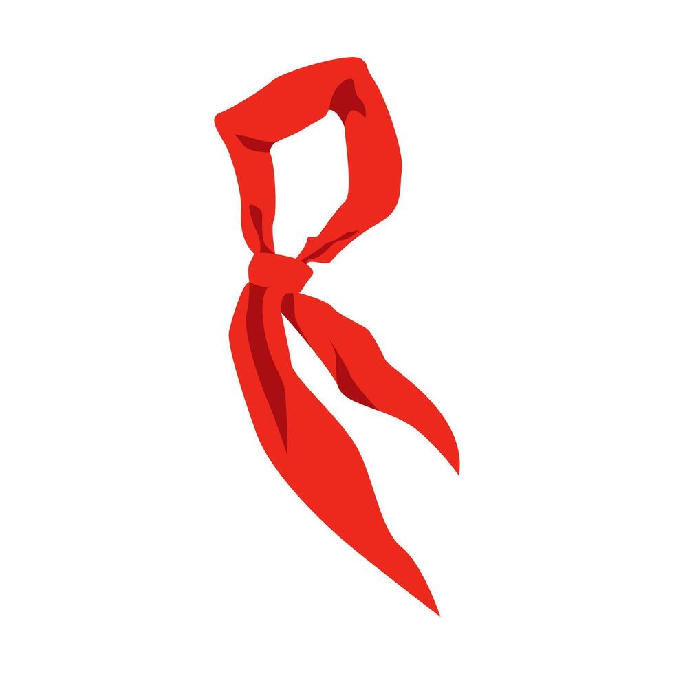 flat red scarf for Chinese Young Pioneer to wear when new semester begin vector