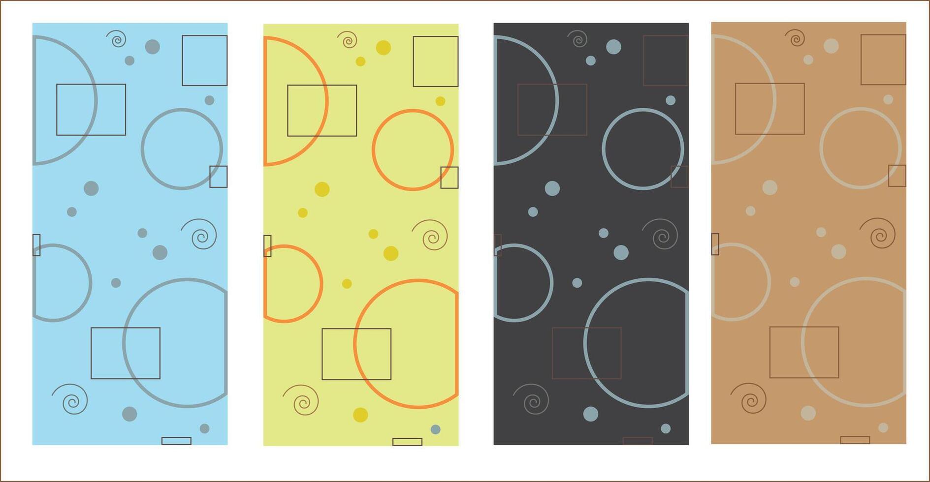 set of abstract creative backgrounds in minimal trendy style for social media stories vector