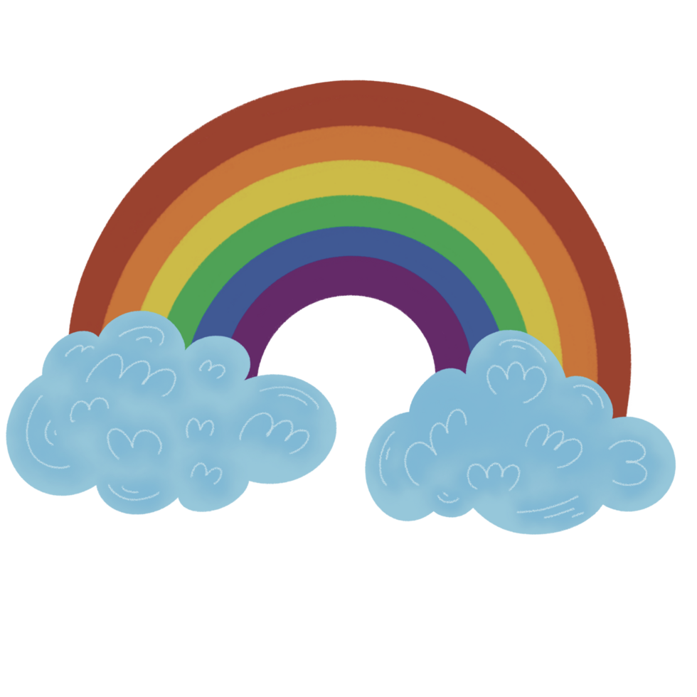 Rainbow Clouds Weather Rain png