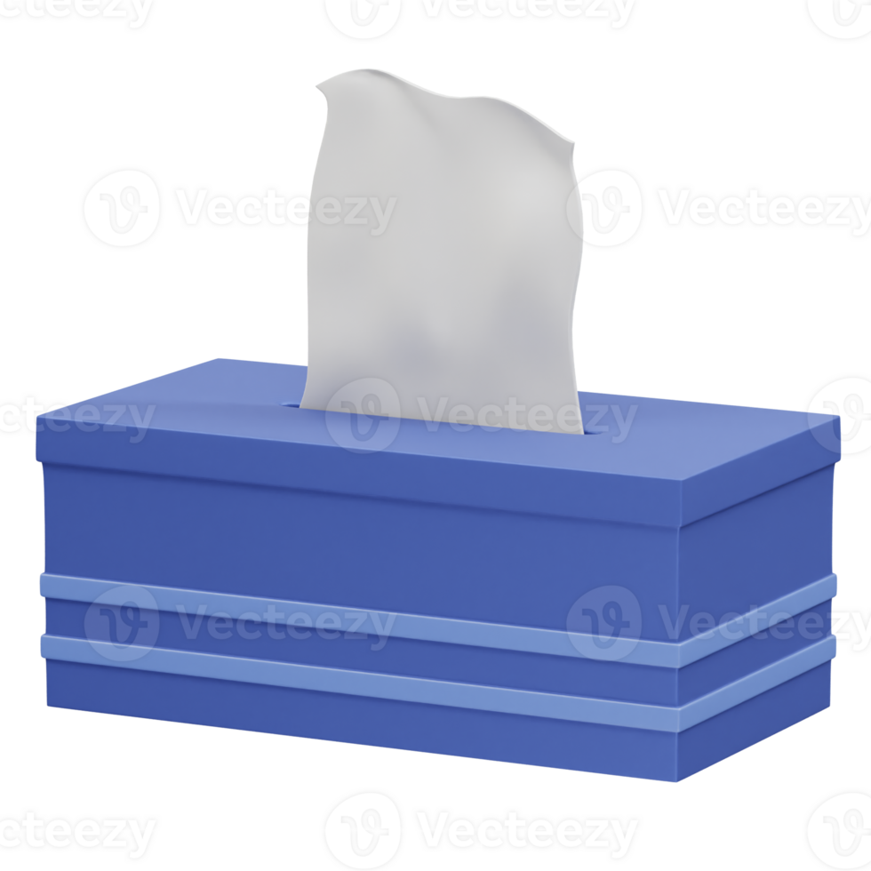 Tissue Box 3D Rendering illustration icon png