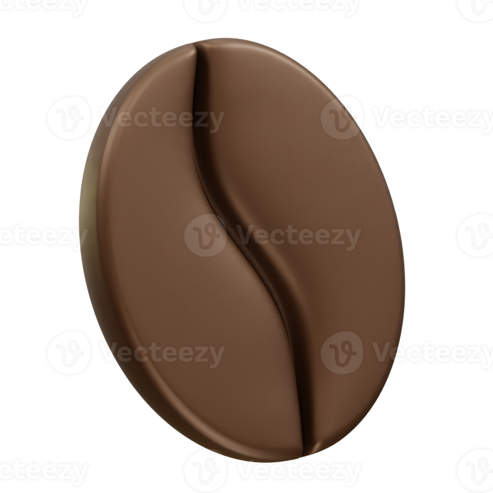 Coffee bean icon illustration 3d render element png