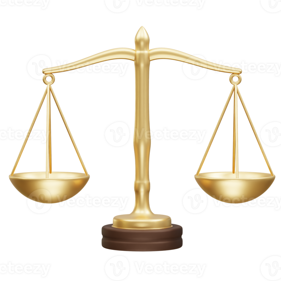 justice scale icon 3d render png