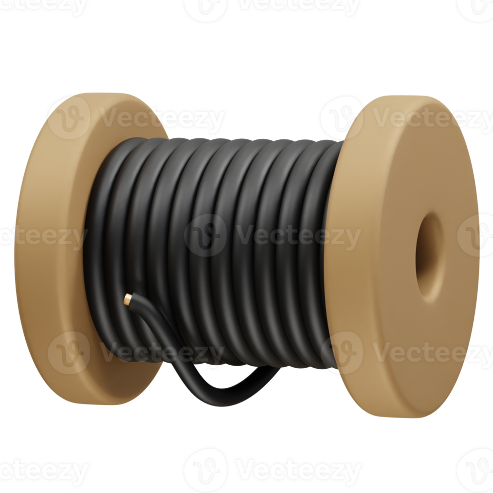 Spool Wire icon 3d illustration. Cable reel 3d rendering illustration png