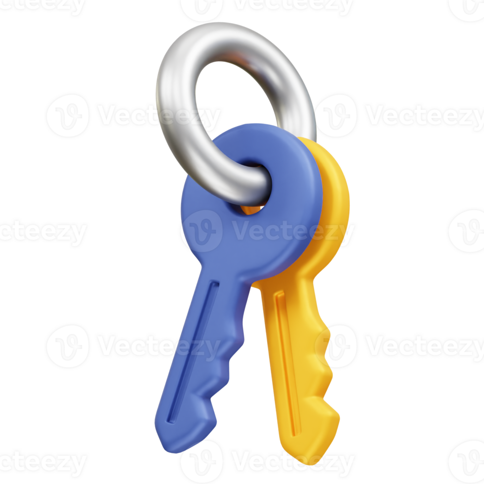 Keys icon 3d render png