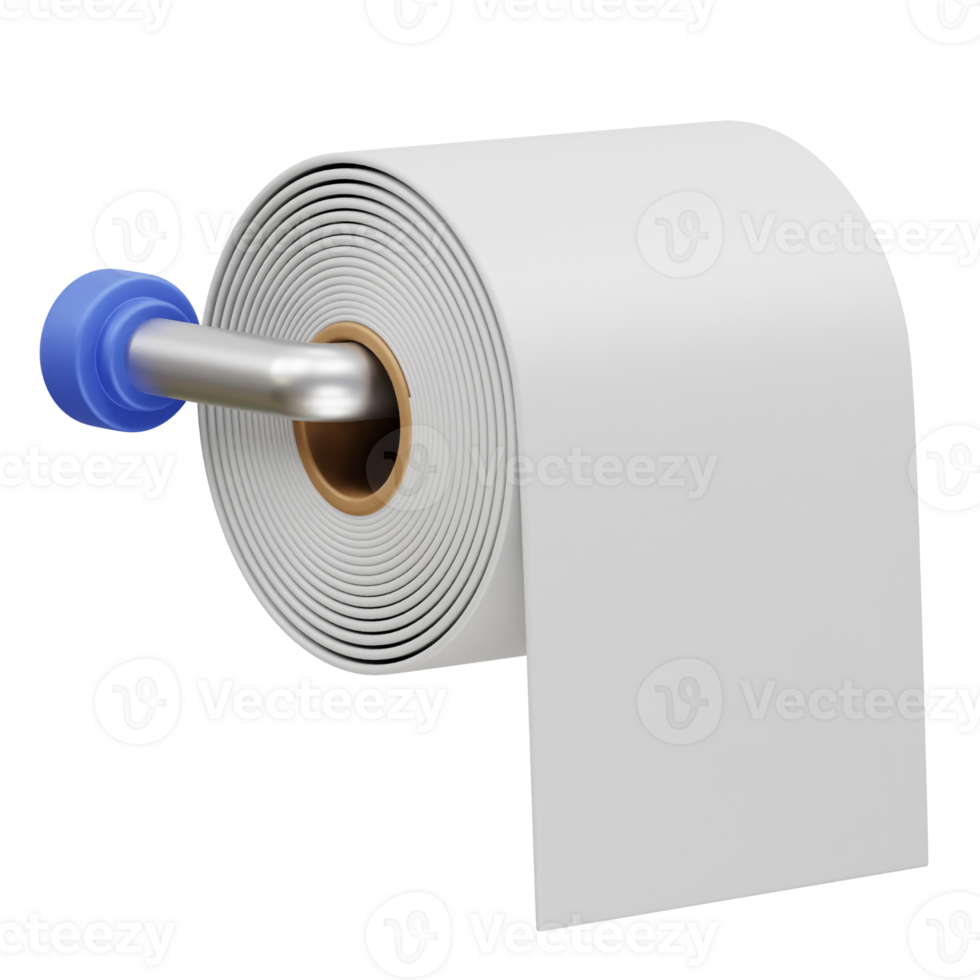 Toilet paper roll towel tissue icon illustration 3d rendering png
