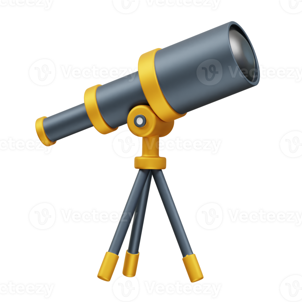 Telescope icon 3d render png