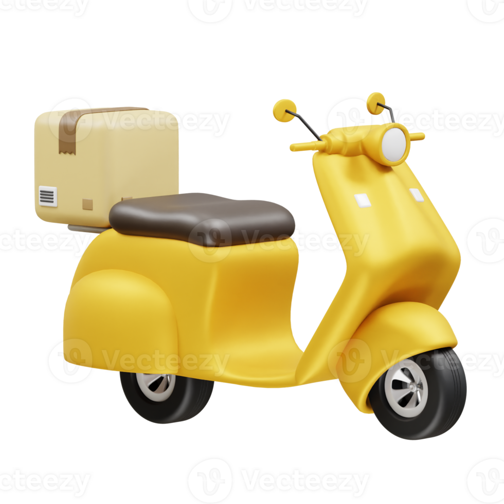delivery scooter icon 3d render png