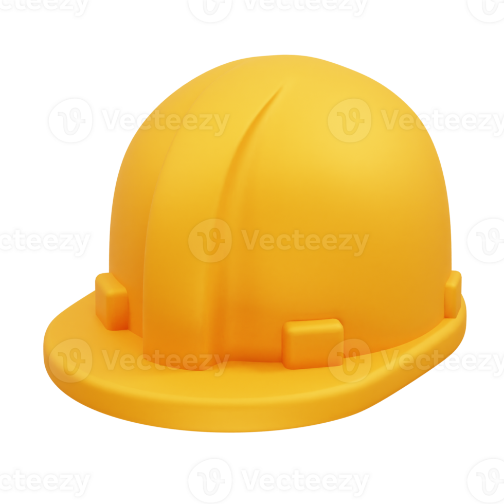 Labor cap icon 3d. Safety helmet icon 3d render png