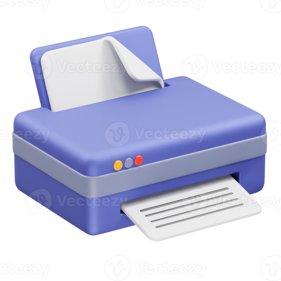 Printer icon 3d. Printing machine icon 3d png