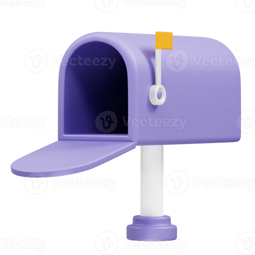 Mailbox 3d icon illustration render png