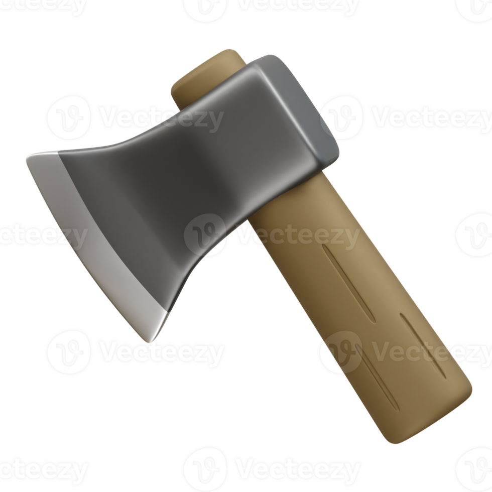 Axe icon 3d render illustration png