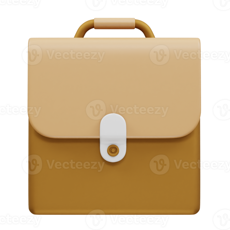 briefcase icon 3d render png