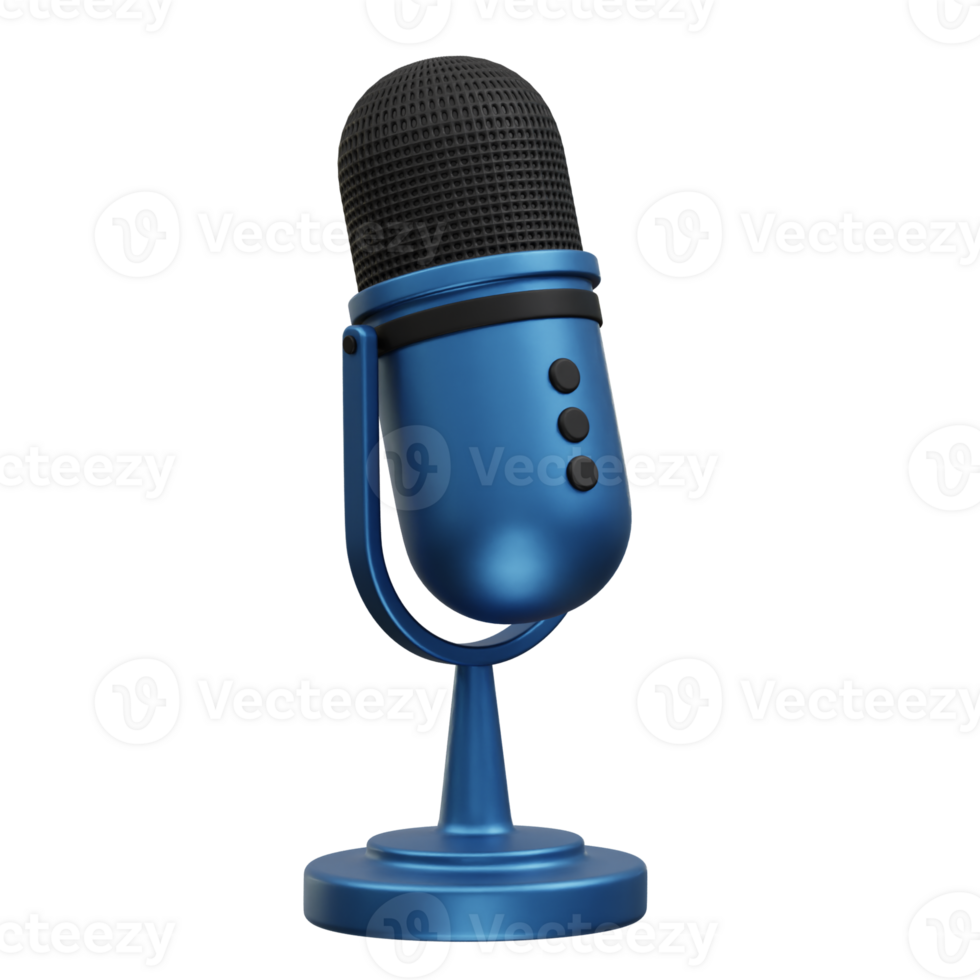 Podcast Dynamic Microphone 3D Illustration png