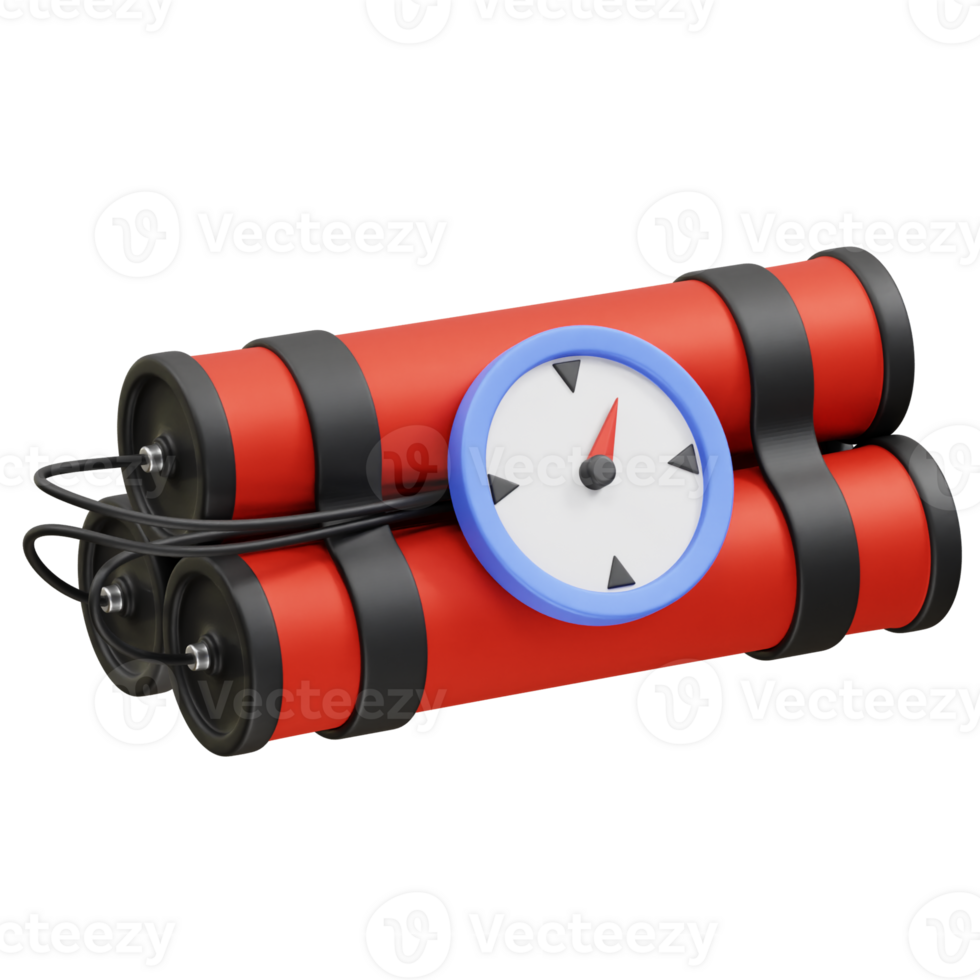 Time Bomb 3D Illustration icon render png