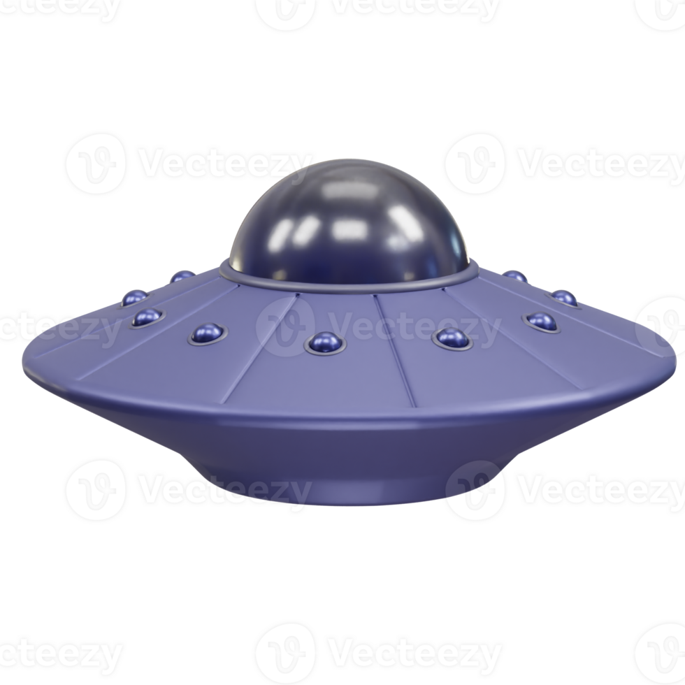 UFO flying saucer 3d icon illustration png