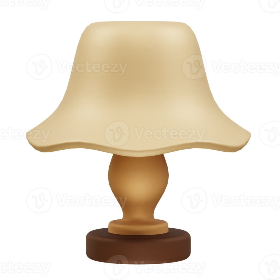 Table lamp icon 3d illustration element. desk lamp icon 3d png