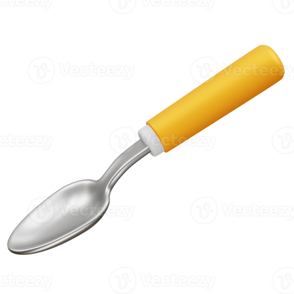 Spoon icon illustration 3d render png