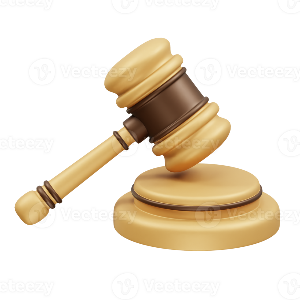 Judge hammer gavel concept of law icon. Professional lawyer, punishment, judgement, law advisor icon illustration png