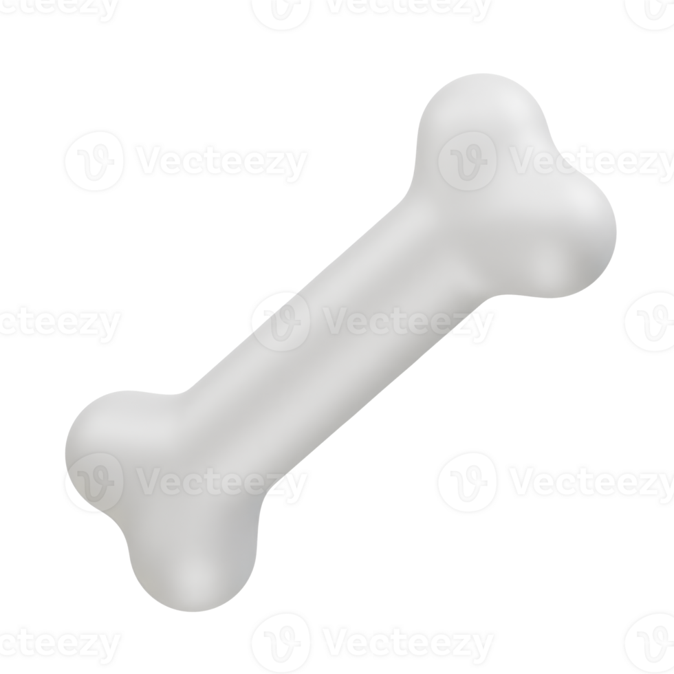 Bone icon 3d illustration render. Human bone 3d rendering png