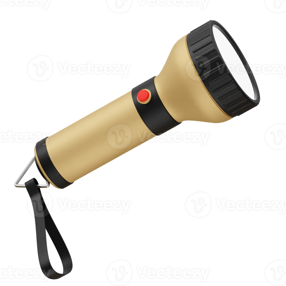 Flashlight icon 3d illustration render png