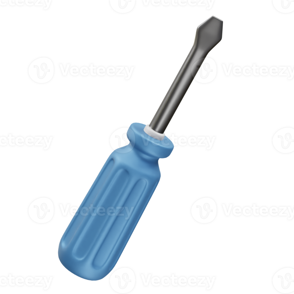 Screwdriver Icon 3d rendering illustration png