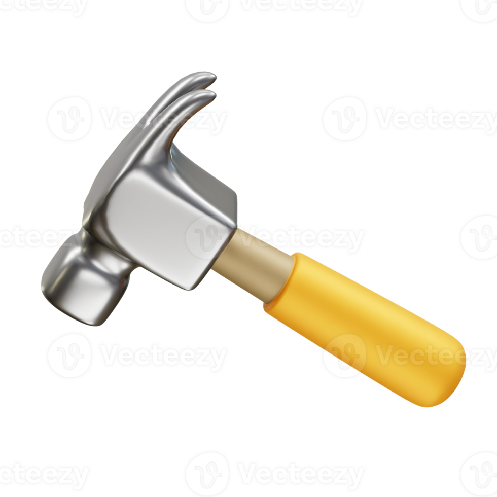 Hammer icon 3d rendering png