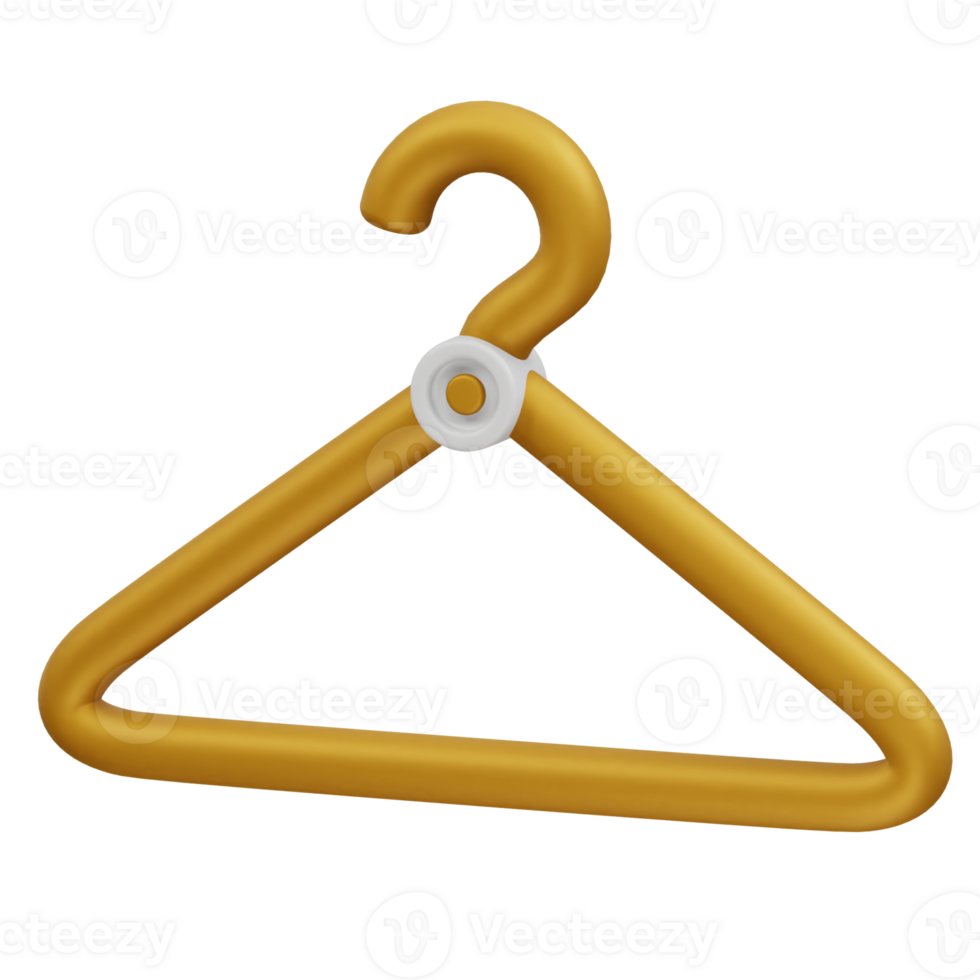 Clothes Hanger 3D Icon Illustration rendering png