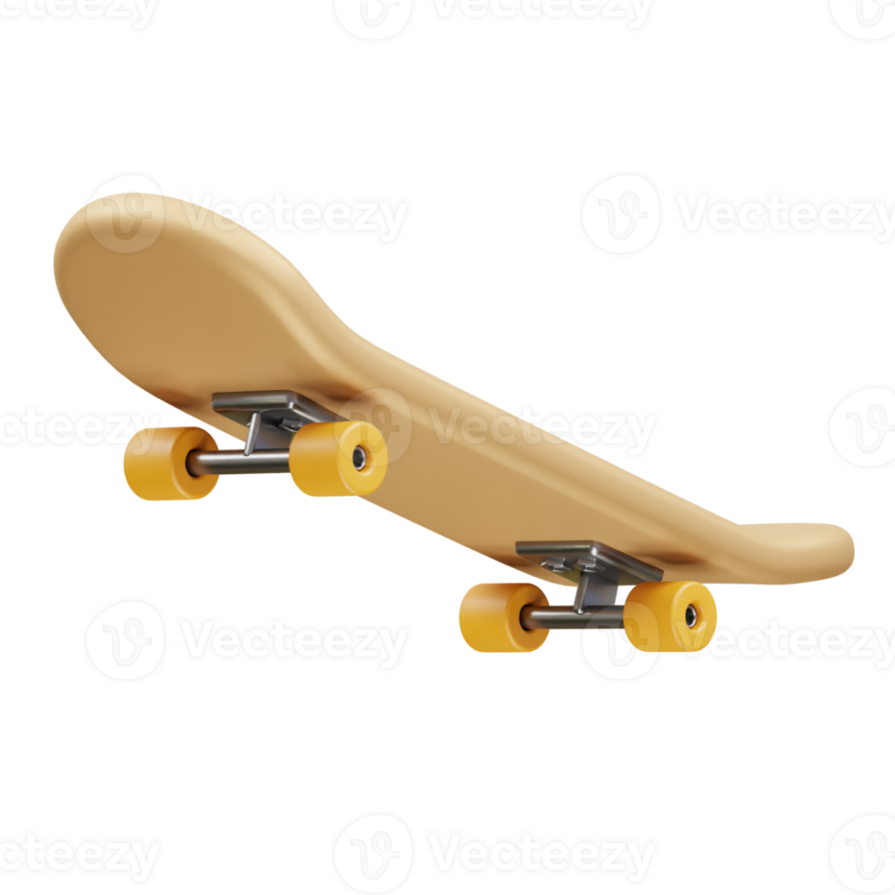 skateboard icon illustration 3d render png