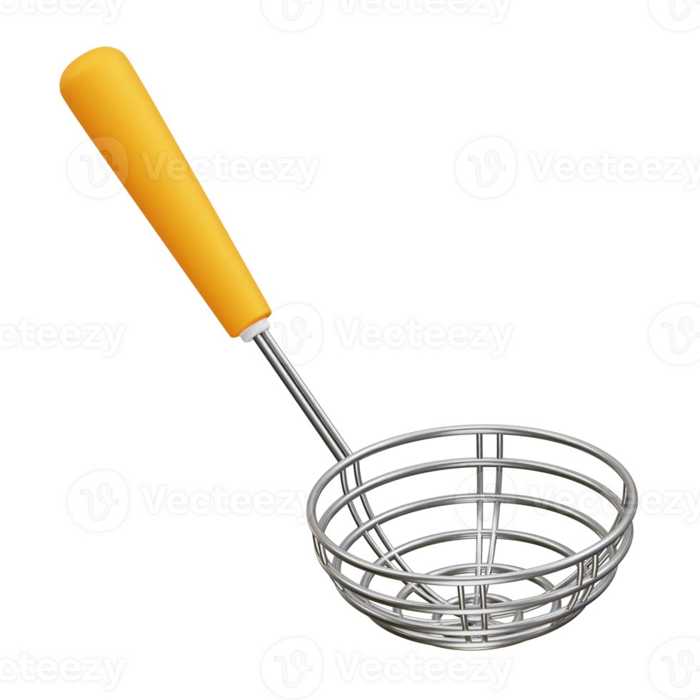 Frying Strainer icon illustration 3d png